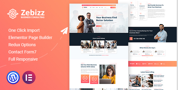 Zebizz - Business Consulting WordPress Theme