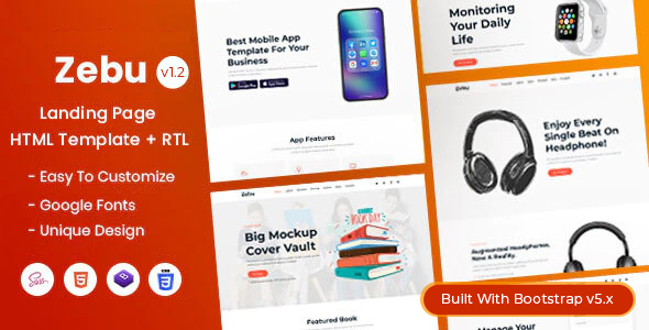 Zebu - Multipurpose Landing Page HTML Template