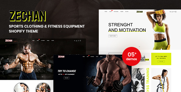 Zechan - Sports Clothing & Fitness Equipment Shopify Theme