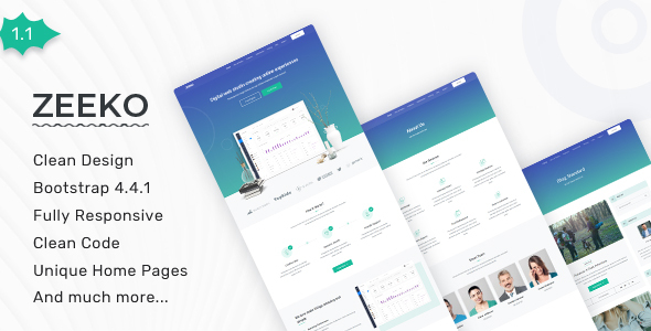 Zeeko - Landing Page Template