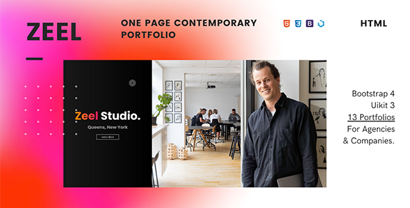 Zeel — One Page Contemporary Portfolio