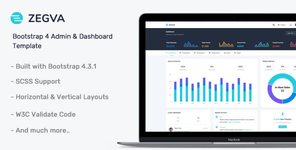 Zegva - Bootstrap 4 Admin & Dashboard Template