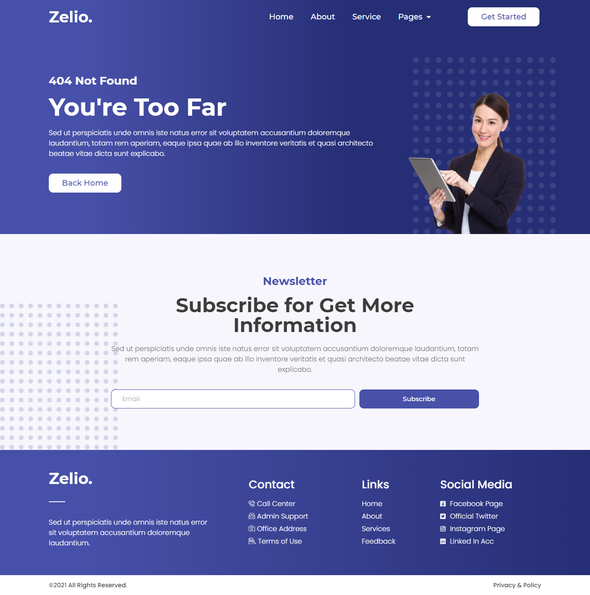 Zelio - Digital Agency Elementor Template Kit