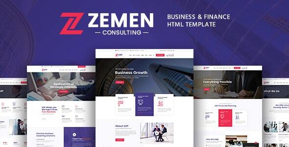 Zemen - Business Consulting and Professional Services HTML Template