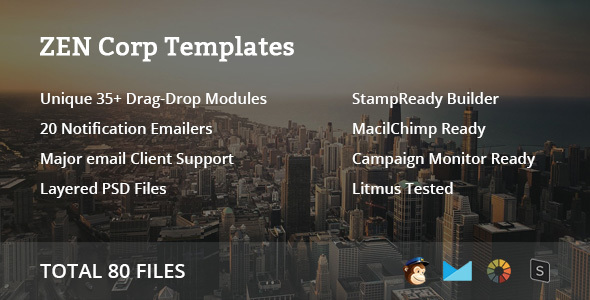 ZEN Corp Responsive Email Notifications & Newsletter templates