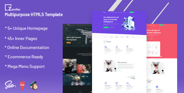 Zenifer - Creative and Multipurpose Responsive HTML5 Template