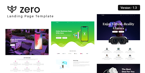 ZERO - App Landing Page