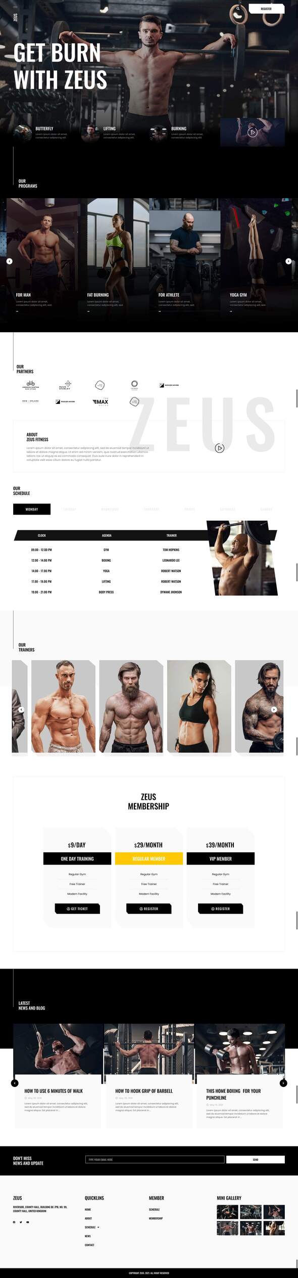 Zeus - Gym & Fitness Elementor Template Kit