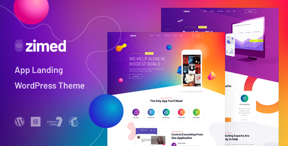 Zimed - App Landing WordPress Theme