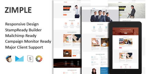 ZIMPLE - Multipurpose Responsive Email Template