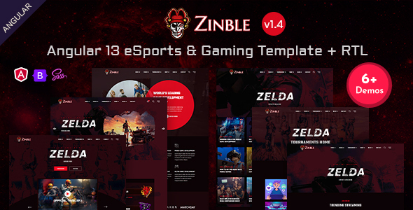 Zinble - Angular 13 eSports & Gaming Template