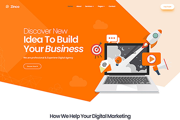 Zinco - Digital Marketing Agency Elementor Template Kit