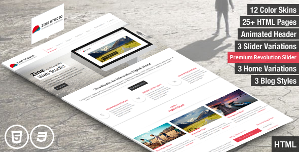 Zine- Responsive Parallax Business HTML5 Template