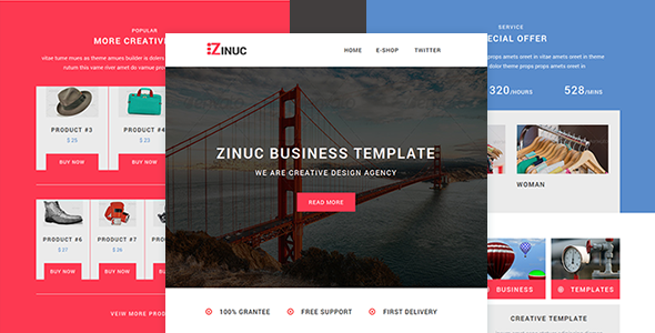 Zinuc - E-Commerce  Responsive Email with Stampready builder