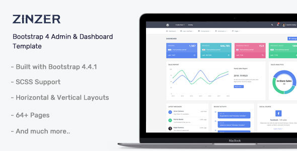 Zinzar - Admin Dashboard Template