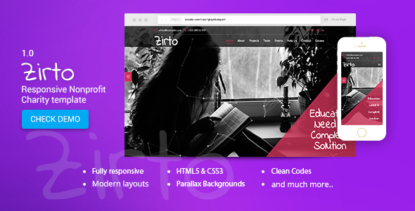 Zirto - Nonprofit Charity Templates