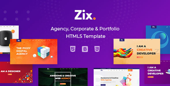 Portfolio Multipurpose HTML5 Template, Zix - Agency