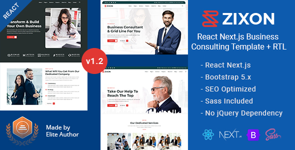 Zixon - Business Consulting React Next Template