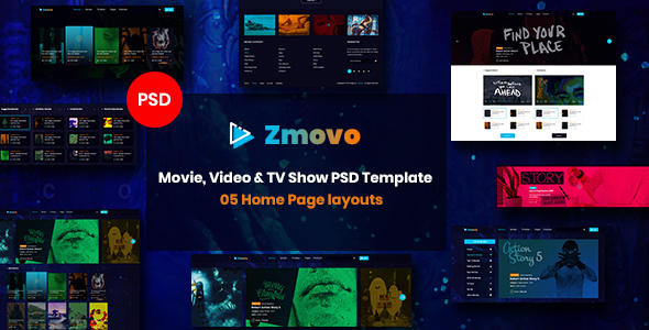 Video & TV Show PSD Template, Zmovo - Online Movie