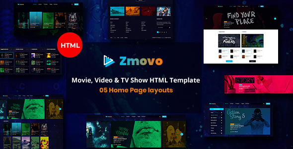 Zmovo - Online Movie Video And TV Show HTML Bootstrap 4 Template