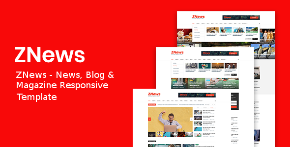 Blog & Magazine Responsive Template, ZNews - News