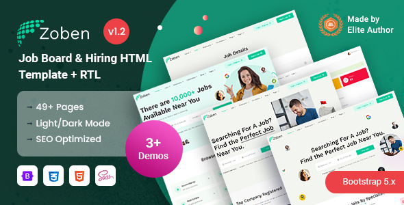 Zoben - Job Board & Career Portal HTML Template