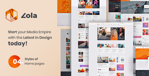 Zola | Concept Magazine News Blogs PSD Template