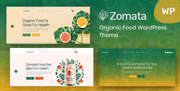 Zomata - Organic Food WordPress Theme + RTL