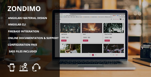 Zondimo - Angular Music app
