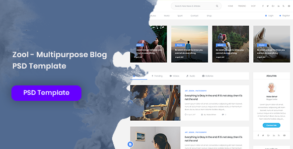 Zool - Multipurpose Blog PSD Template