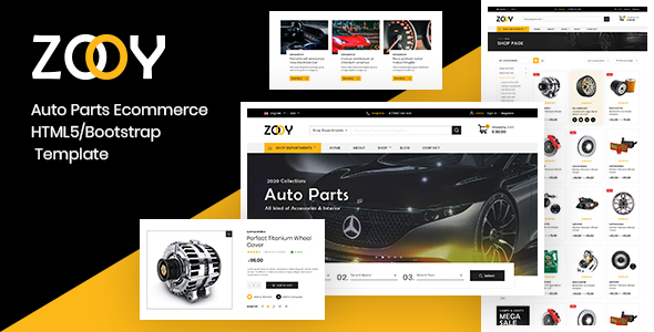 ZOOY - Auto Parts Store HTML Template