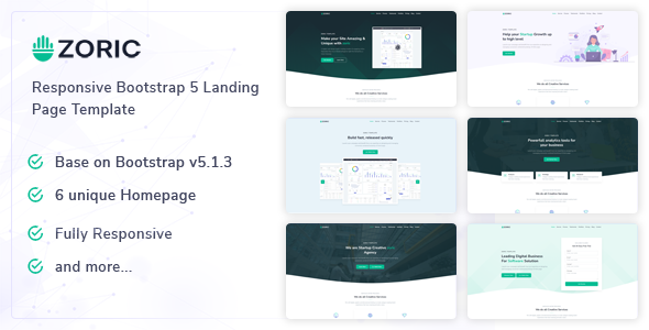 Zoric - Responsive Landing Page Template