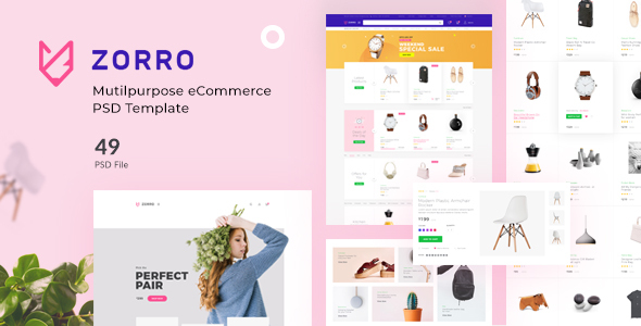 Zorro |  Mutilpurpose eCommerce PSD Template