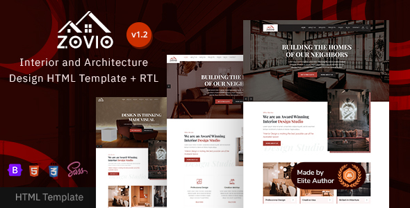 Zovio - Architecture & Interior Design Bootstrap 5 Template