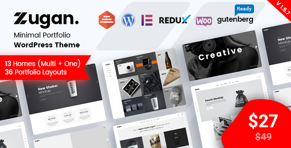 Zugan - Minimal Portfolio WordPress Theme