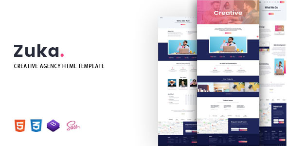 Zuka - Creative Agency HTML Template