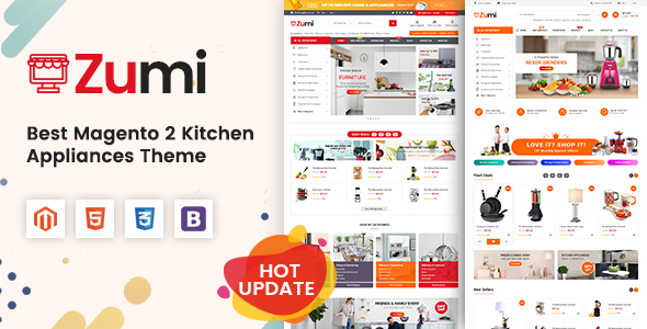 Zumi - Flexible and Modern Kitchen Appliance Magento 2 Theme