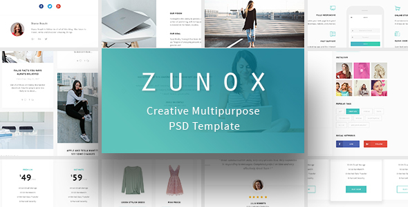 Zunox - Creative Multipurpose PSD Template