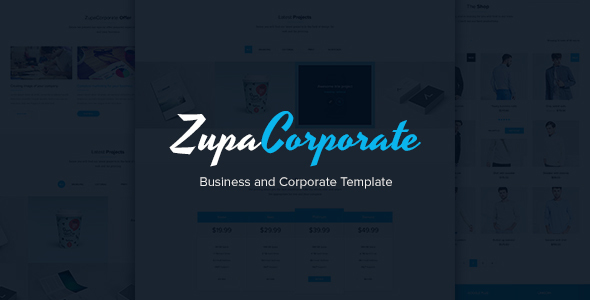 ZupaCorporate – Business and Corporate PSD Template