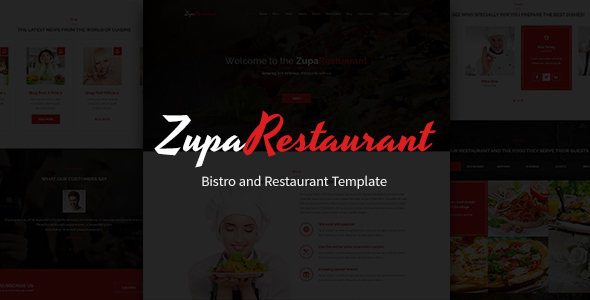 ZupaRestaurant – Bistro and Restaurant PSD Template