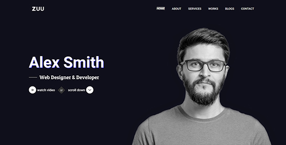 Zuu - Portfolio Template.