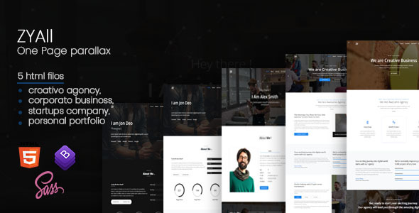 ZYAll - One Page Parallax